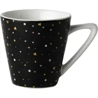 Dutch rose espresso zwart glitter - set van 4