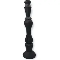 Tavola Je Huis Wordt Je Thuis | Kandelaar | Tavola | Hout | Mat Zwart | 38 cm hoog |