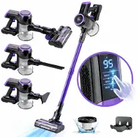 AG AG4200 Steelstofzuiger Draadloos Deep Purple - Stofzuiger Zonder Zak - Geschikt voor Dierenharen- Krachtig -Kruimeldief- Draadloze Stofzuigers - Steelstofzuigers - Kruimelzuiger - Compact & Licht