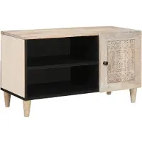 vidaXL TV Eenheden met plank Wit 80 x 33 x 46 cm Bewerkt hout