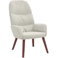 vidaXL Relaxstoel fluweel crèmewit