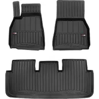 Frogum - No.77 - Automatten 3D - Geschikt voor TESLA Model S (vanaf 2021) - Facelift Model - 3-delig - TPE Rubber - Zwart