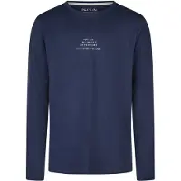 Phil&Co. Pyjama lang ' Unlimited Adventure ' blauw gemêleerd / wit