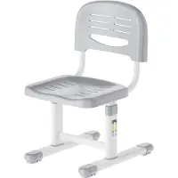 En.casa Kinderstoel Sauda bureaustoel 63-75x36x46 cm lichtgrijs en wit []