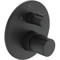 Ideal standard ceratherm afdekset thermostaat met omstel silk black