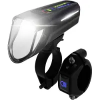 Fischer Fahrrad Koplamp LED werkt op batterijen Zwart