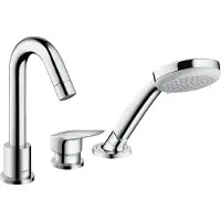 Hansgrohe Logis afdekset voor 3-gats badrandcombinatie Chroom