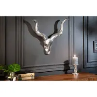 Invicta Moderne wanddecoratie STYLE ROCKS 50cm zilver gewei - 8914
