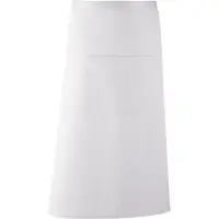 Premier Unisex Kleuren Barschort / Werkkleding (Lange Continentale Stijl) (Pakket van 2) (Wit)