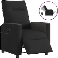 vidaXL Fauteuil verstelbaar elektrisch stof zwart