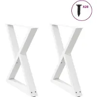 vidaXL Eettafelpoten 2 st 70x(72-73,3) cm staal wit