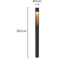 Louis Poulsen LED tuinpadverlichting - tuinlamp Flindt, zwart, Aluminium, Design, LED buitenlamp