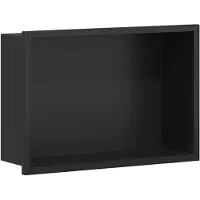 vidaXL Douche Niche Zwart 30 x 20 x 9,5 cm Roestvrij staal