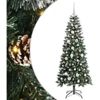 vidaXL Kunstkerstboom Groen 150 cm PVC en Plastic en Staal