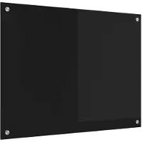 vidaXL Keukenachterwand Zwart 80 x 60 cm gehard glas