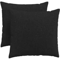 vidaXL Zitkussens 2 st Stof Zwart 50 x 50 cm