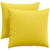 vidaXL Zitkussens 2 pcs Stof Licht Geel 45 x 45 cm