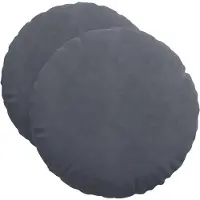 vidaXL Zitkussens 2 st Fluweel Donkergrijs Ø50 x 19 cm