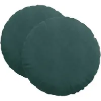 vidaXL Zitkussens 2 st Fluweel Donkergroen Ø60 x 21 cm