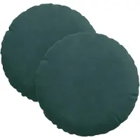 vidaXL Zitkussens 2 st Fluweel Donkergroen Ø30 x 13 cm