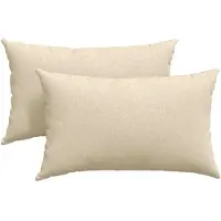 vidaXL Zitkussens 2 st Stof Crème 50 x 30 cm