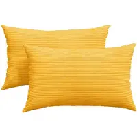 vidaXL Zitkussens 2 pcs Licht Geel 50 x 30 cm Corduroy stof