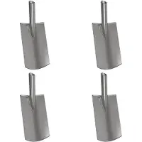 vidaXL Schep Hoofd 4 st Zilver 43 x 17 cm Gepoedercoat staal