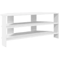 vidaXL HoekTVKabinet 102x40,5x45cm Wit Bewerkt hout