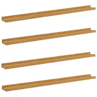 vidaXL Wandplank Muurmontage 4 pcs Beige 100 x 9 x 3 cm Bewerkt hout