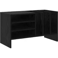 vidaXL Platenkast Zwart Eiken 78,5 x 35 x 45 cm Bewerkt hout