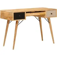 vidaXL Schrijfbureau Bruin 110 x 55 x 76 cm Massief Mango Hout