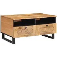 vidaXL Salontafel Artisan Eiken 80 x 54 x 40 cm Massief Mango Hout