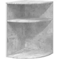 vidaXL Bijzettafel Beton Grijs 39,7 x 39,7 x 60 cm Bewerkt hout