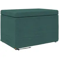 vidaXL Kruk Donkergroen 61 x 41 x 40 cm Stof en Geëngineerd Hout
