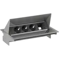 Bachmann CONEO SET 3x Geaard stopcontact 1x ABD, zilver