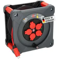 Brennenstuhl Professional KA 5110 Bouwplaats Cube 5-voudig Kabelhaspel H07BQ-F 3G1.5 - IP44 - 50m - Rood