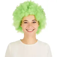 Dressforfun - pruik clown Afro groen - verkleedkleding kostuum halloween verkleden feestkleding carnavalskleding carnaval feestkledij partykleding - 300716