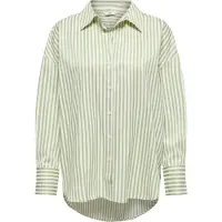 JDY Blouse 'JDYVESPER' pastelgroen / wit
