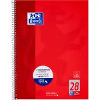 Oxford Collegeblok A4+ Geruit Spiraal gebonden Geperforeerd 160 Pagina's 80 Vellen