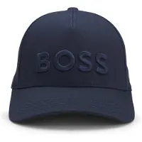 BOSS Pet van katoenen twill met logostiksel