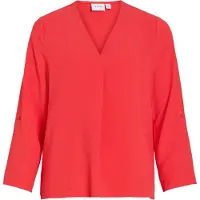 Vila Blouse 'VIJosa' bloedrood