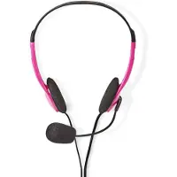 Nedis PC headset | (Microfoon, 2x Jack 3.5 mm, 2.0 m, Roze)