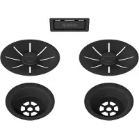 BLANCO Overloop en afloopsysteem zwart mat Double