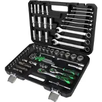 Ks Tools 512.0092 COMPETITION 1/4 + 3/8 Steckschlüssel -Satz 512.0092 Dopsleutelinzetstuk