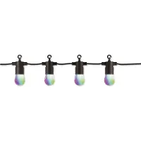 TINT LED lichtketting Stella, 12-lamps, CCT, RGB dimbaar, zwart, Kunststof