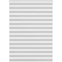 vidaXL Zebra rolgordijn 165x230 cm stofbreedte 160,9 cm lichtgrijs