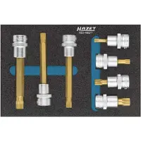 Hazet Dopsleutelbitset 163-460/7 - 3/8 inch (10 mm) vierkant hol - Binnenveeltandprofiel XZN - 7-delig - M5 – M10