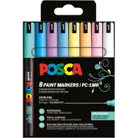 Posca PC-1MR acrylmarkerset pastel (0,7 mm rond) 8 stuks