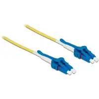 DeLOCK LC Duplex Optical Fiber Patch kabel - Uniboot / quick release - Single Mode OS2 - geel / LSZH - 1 meter