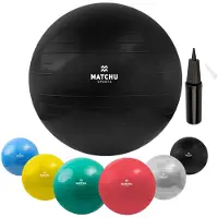Matchu Sports Fitnessbal - 85cm - Zwart | Gymbal | Zitbal